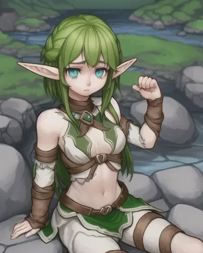 Shy loner elf girl.
