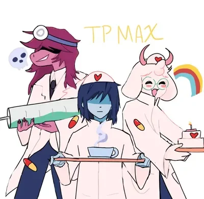 Susie, Ralsei, and Kris