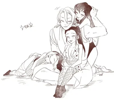 Tengen, Hinatsuru, Makio, and Suma Uzui.