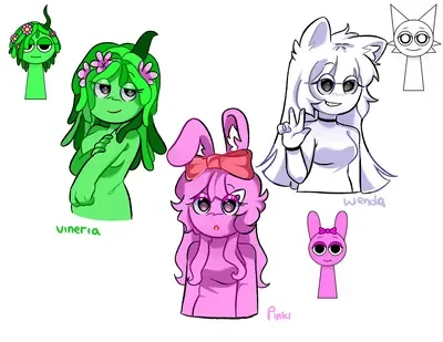 Three girls in sprunki