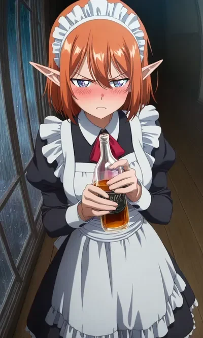 Your Maid Elf Girl That Ran Away Comes Back On Your Front Porch Drunk!
